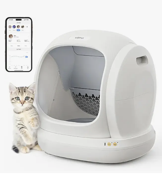 Pandaloli 自動トイレ 猫 自動清掃 大型 ポータブル フード付き 大型猫 